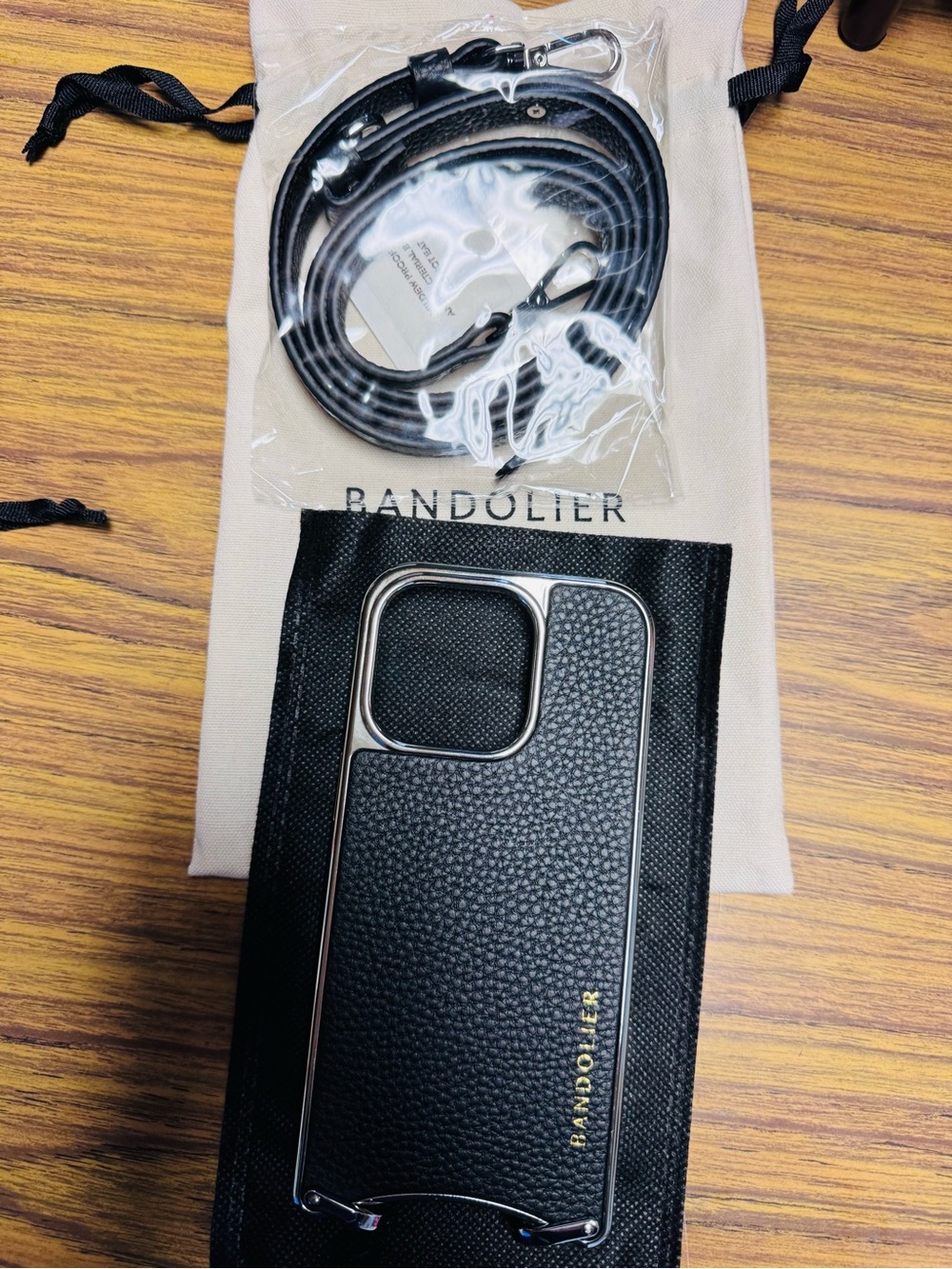 Bandolier Reyna Crossbody i Phone 15 Case with Strap - Pebble Black - Picture 8 of 8